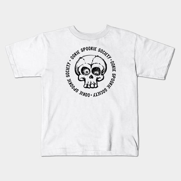 Ookie Spookie Society OsoDLUX Kids T-Shirt by OsoDLUX